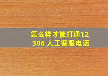 怎么样才能打通12306 人工客服电话